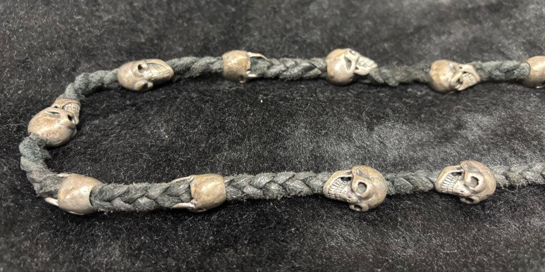 ガボールタイプ、レザー&スカルウォレットチェーン