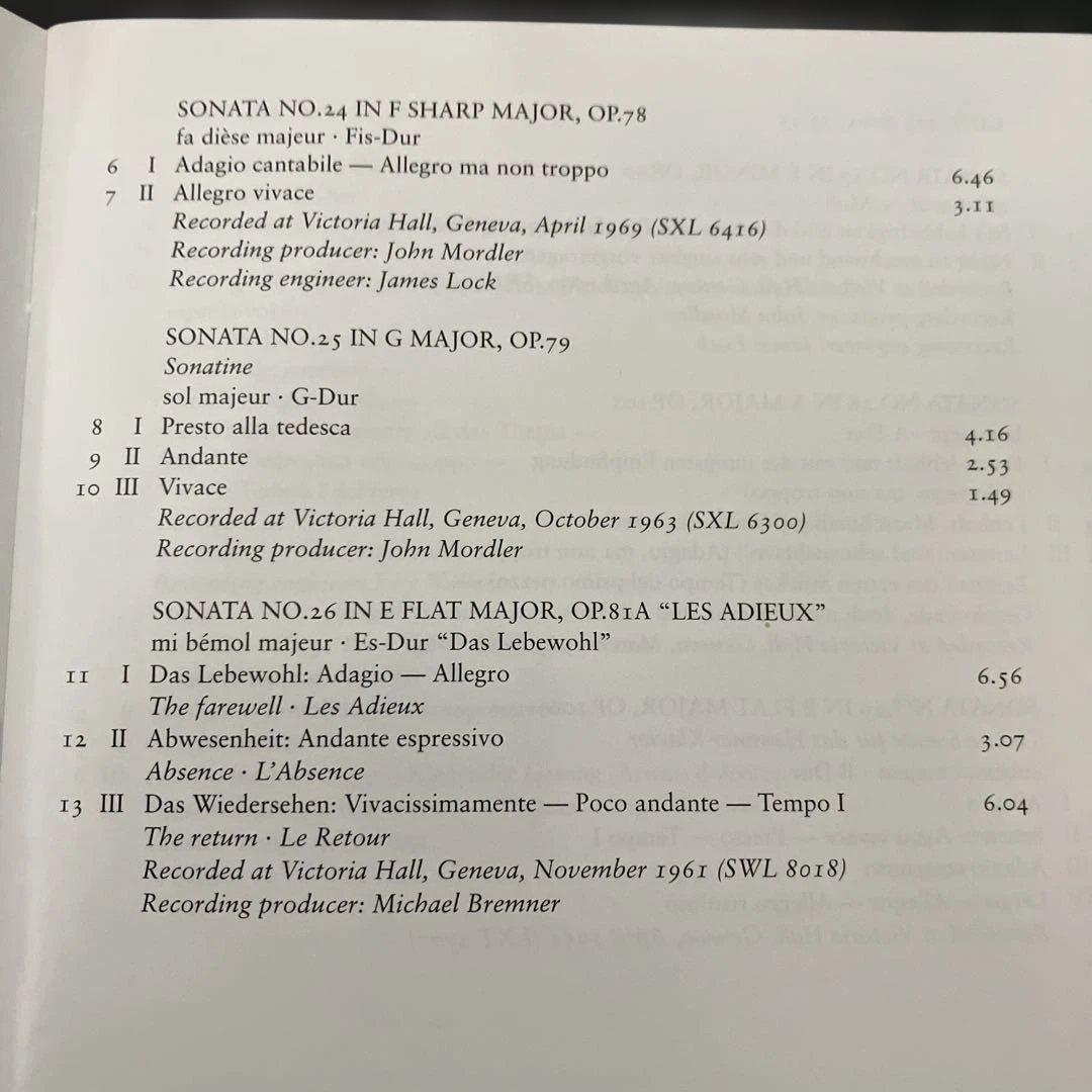 バックハウス／ベートーヴェン ピアノ・ソナタ全集（新盤）8CD