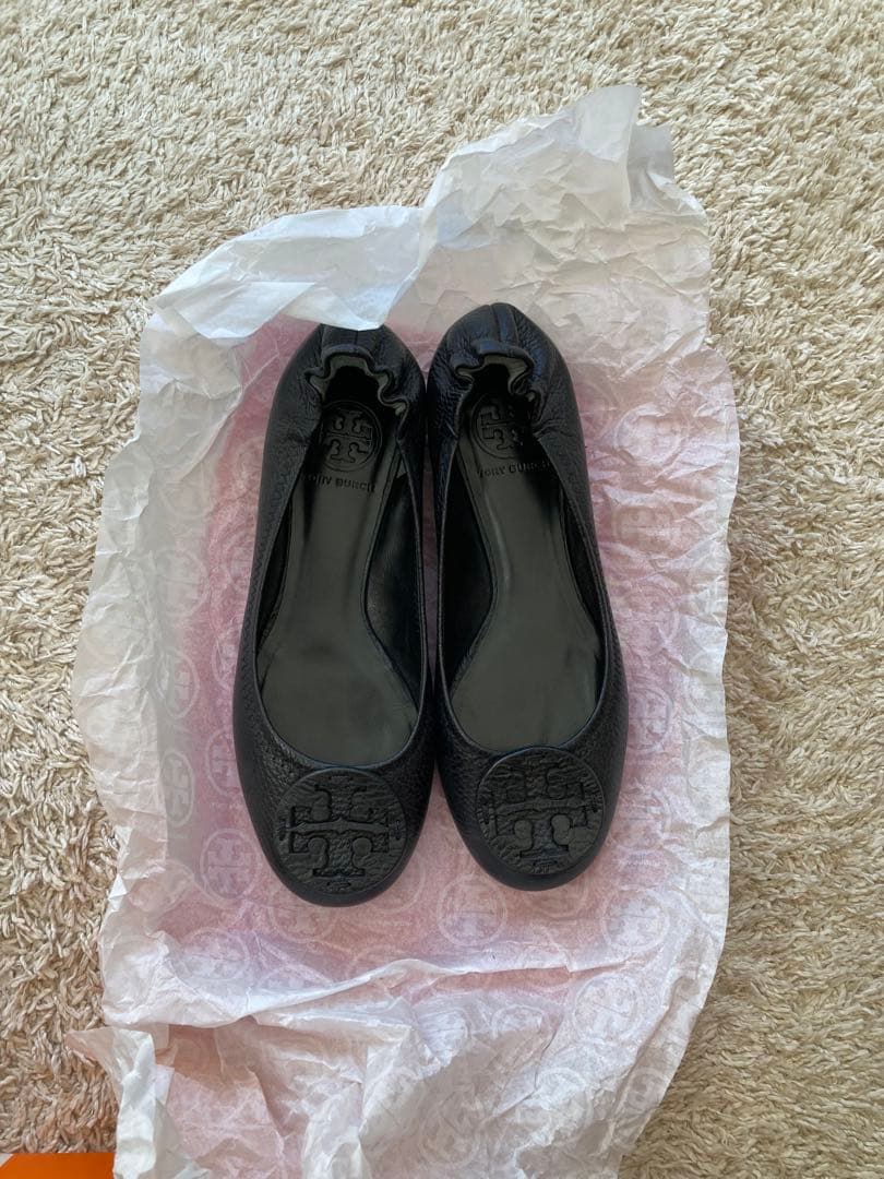 【新品未使用】トリーバーチ バレエ フラットシューズ　黒　ブラック