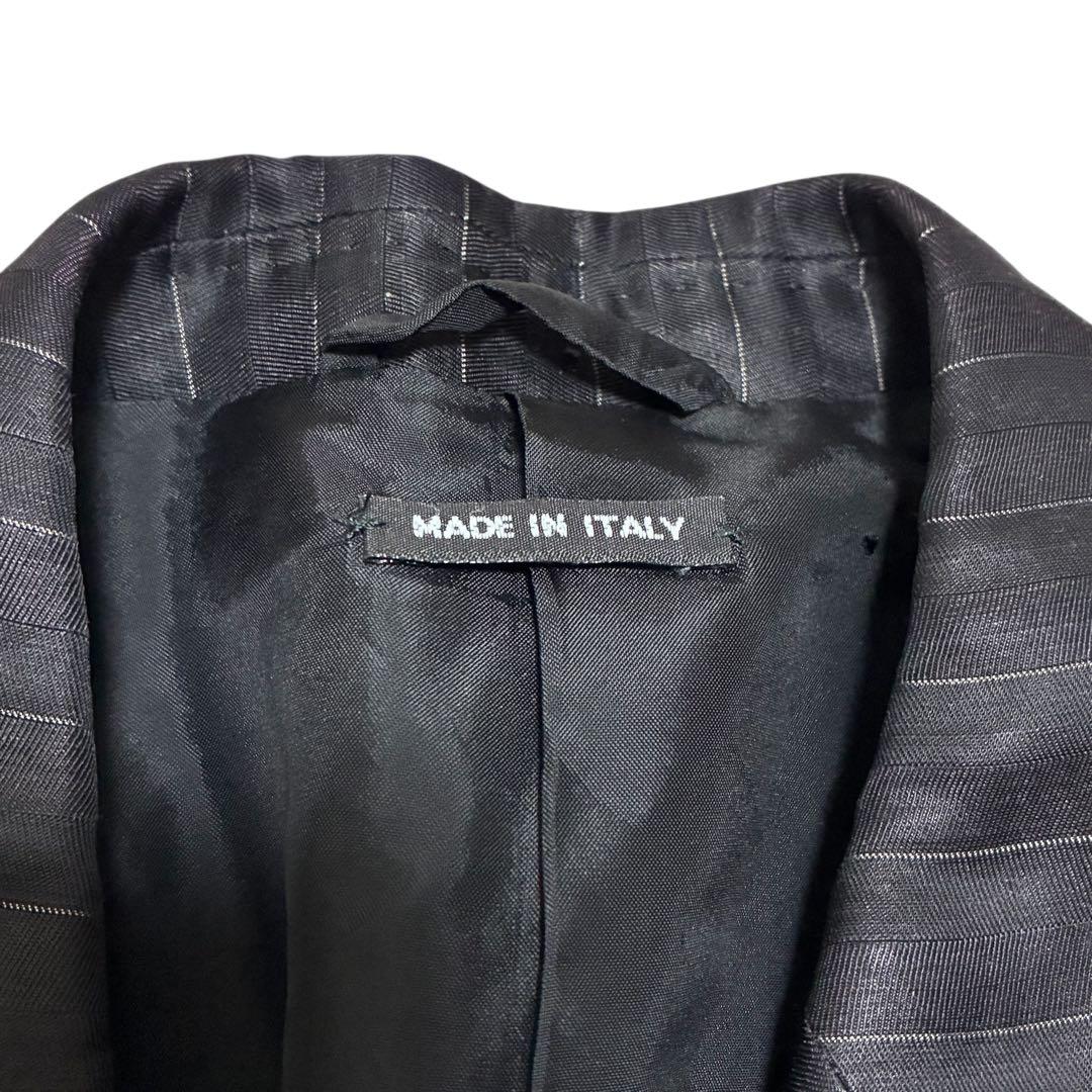 希少　ジョルジオアルマーニ　黒タグ　セットアップスーツ　ブラック　ストライプ