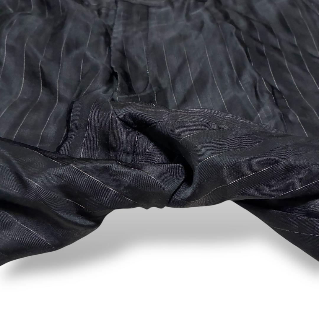 希少　ジョルジオアルマーニ　黒タグ　セットアップスーツ　ブラック　ストライプ