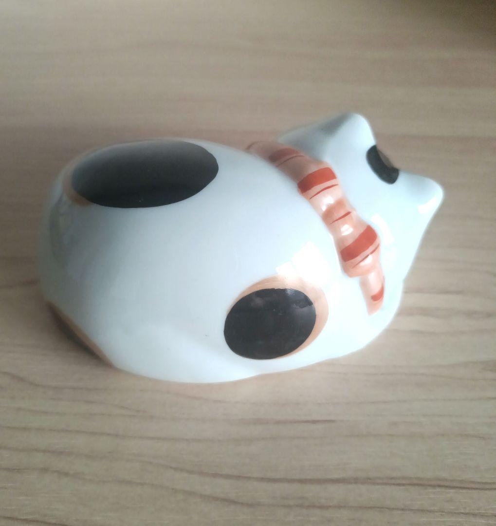 ❦招き猫　眠り猫　伊万里　薬師窯　４点まとめ売り