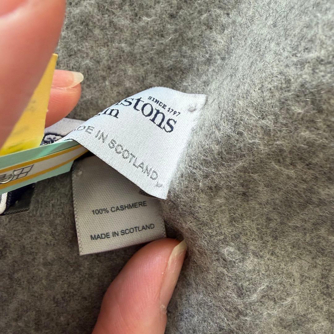 ジョンストンズ大判ストール　カシミヤ100%