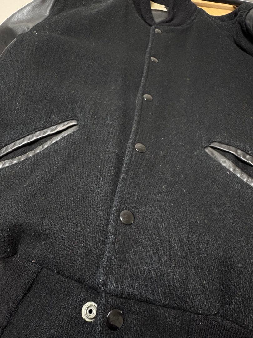 Howe 80s ウール　袖レザー スタジャン vintage