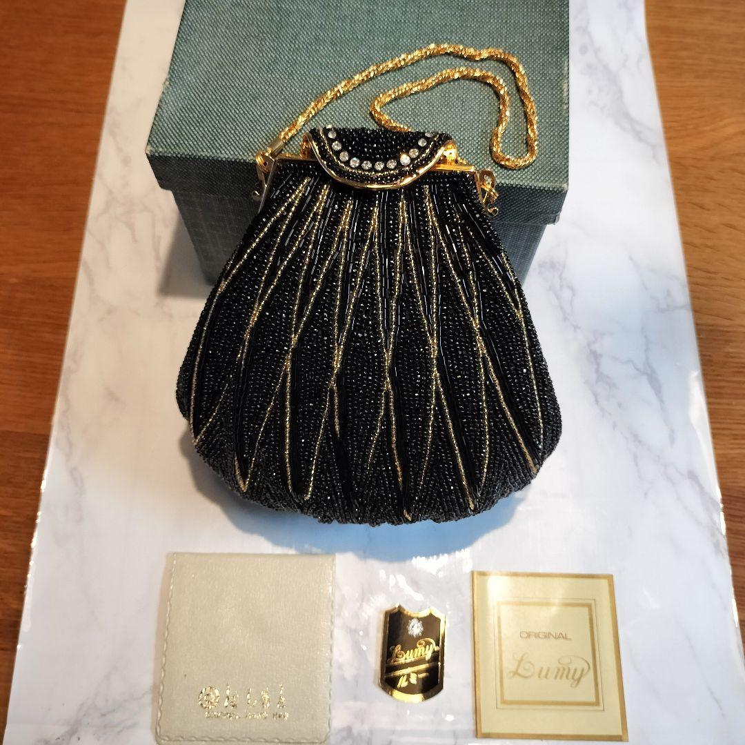 Lumyはしもと　皇室御用達　ビーズバッグ　刺繍　フォーマルバッグ　ミニバッグ