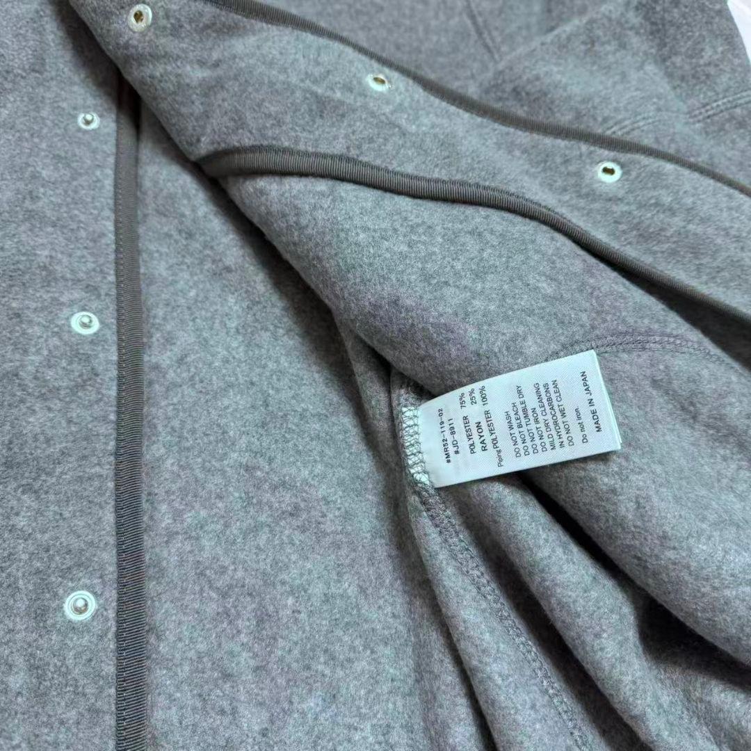 未使用品、ダントン フリースノーカラージャケット グレー38