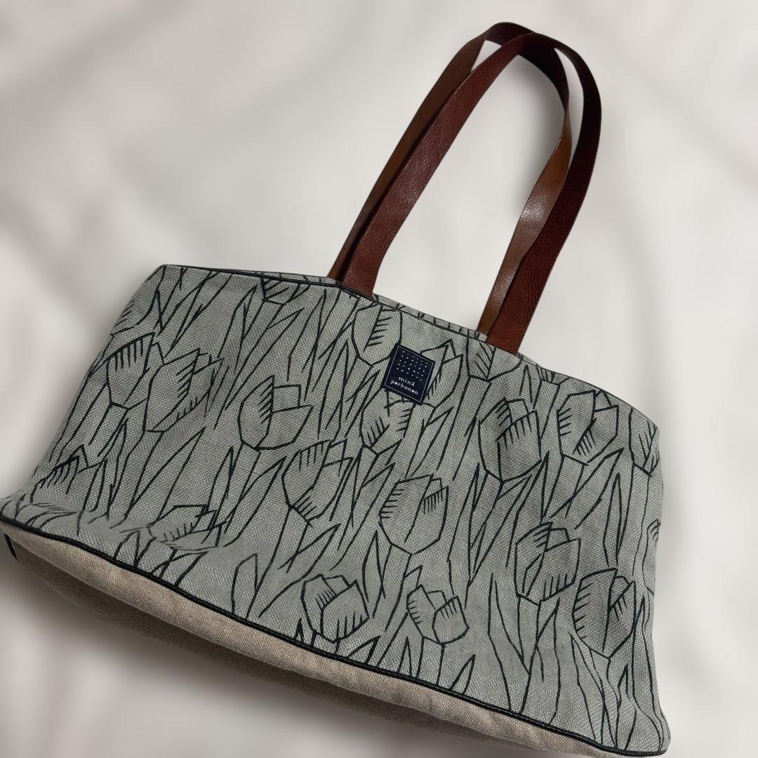 minä perhonen チューリップ柄 トートバッグ 美品