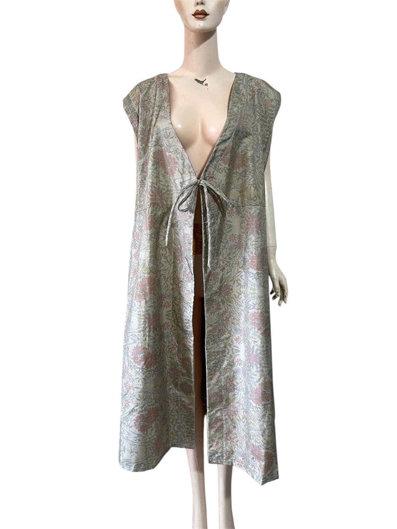 着物リメイクワンピース　大島紬　2月上司発送