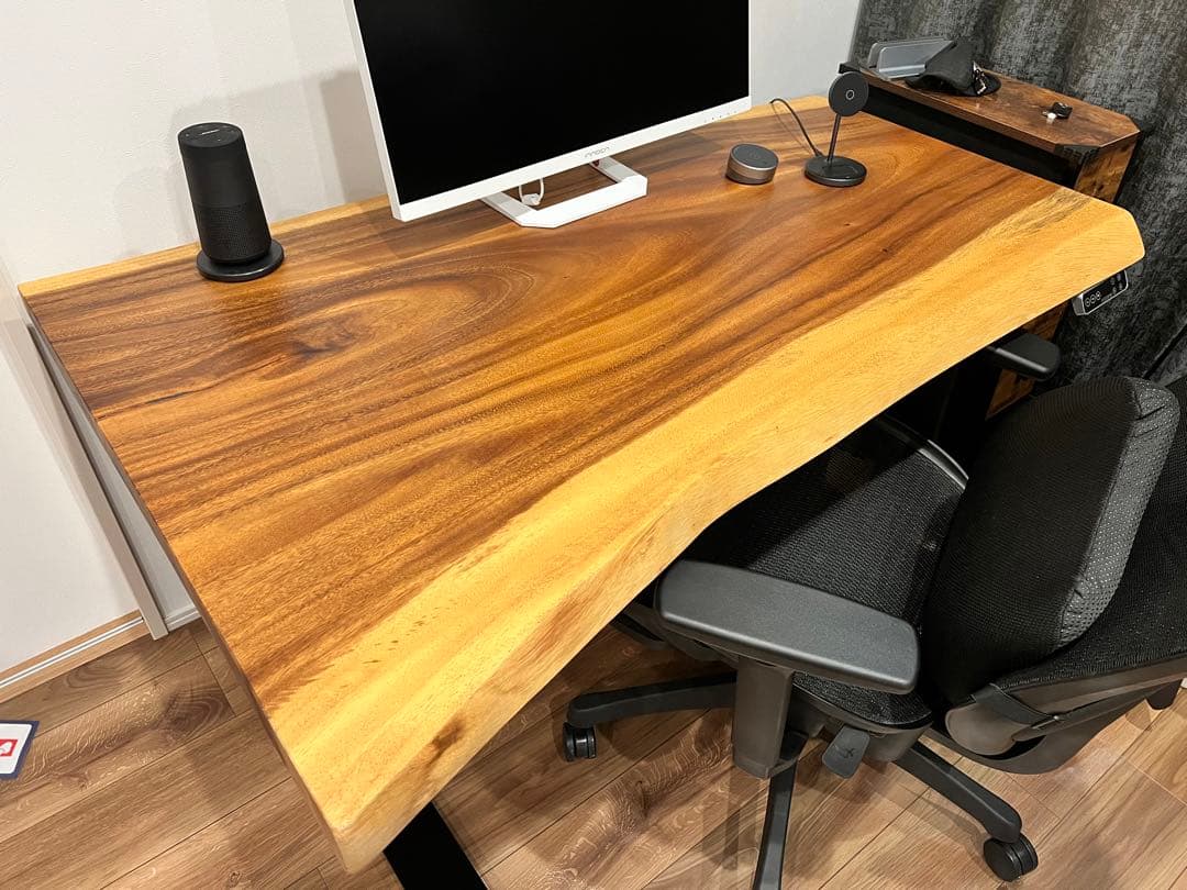 た*い様 モンキーポッド一枚板 PCデスク、ダイニングテーブル用