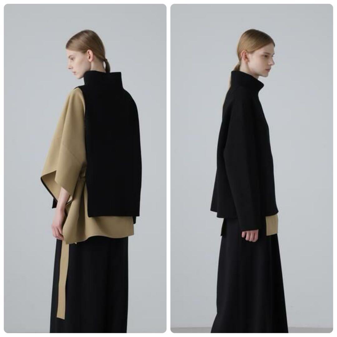 美品✨　アドーア ADORE ニットドッキングドライチノ ポンチョ キャメル