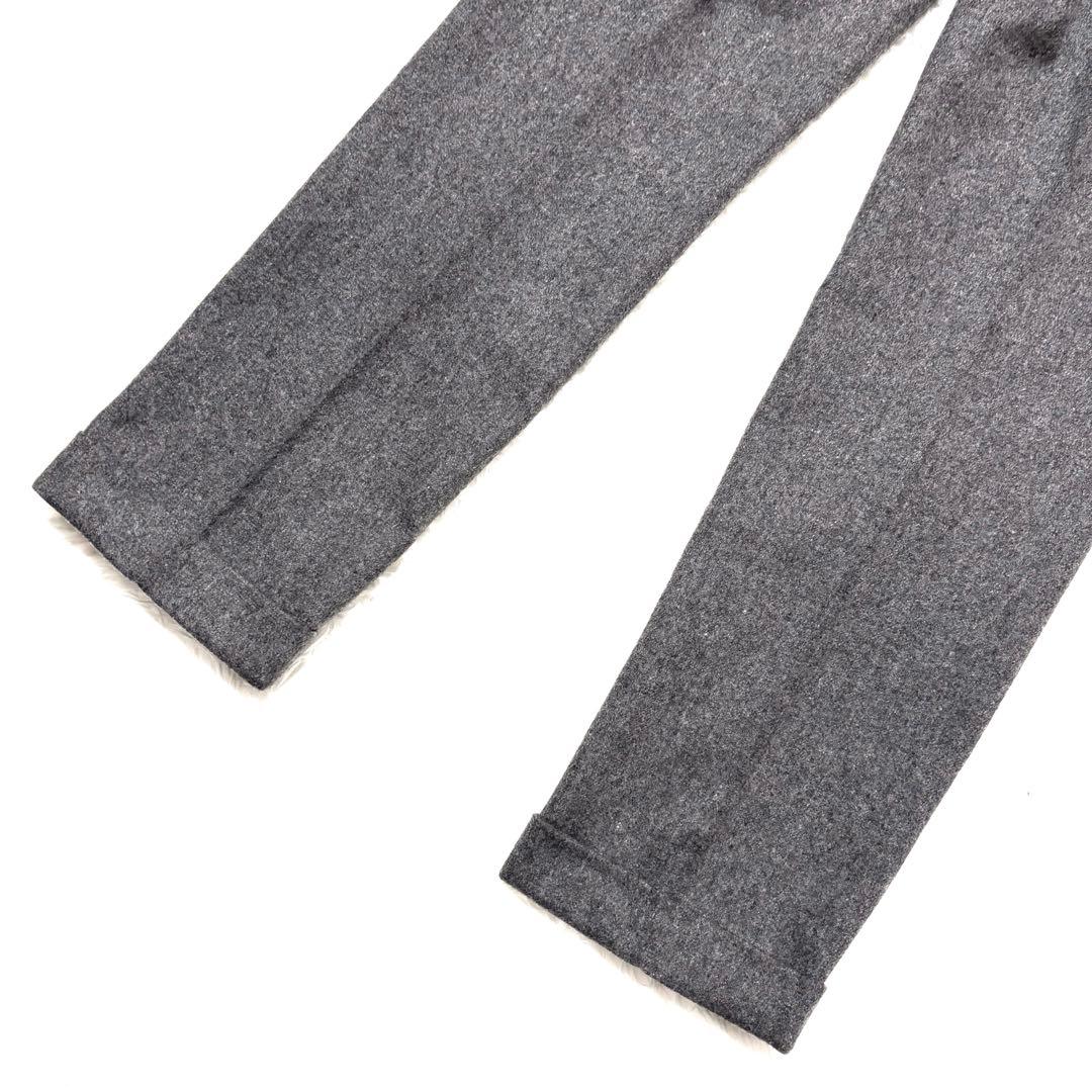 ✨美品✨24AW✨ビームス　フランネル　スラックス　グレー　Lサイズ