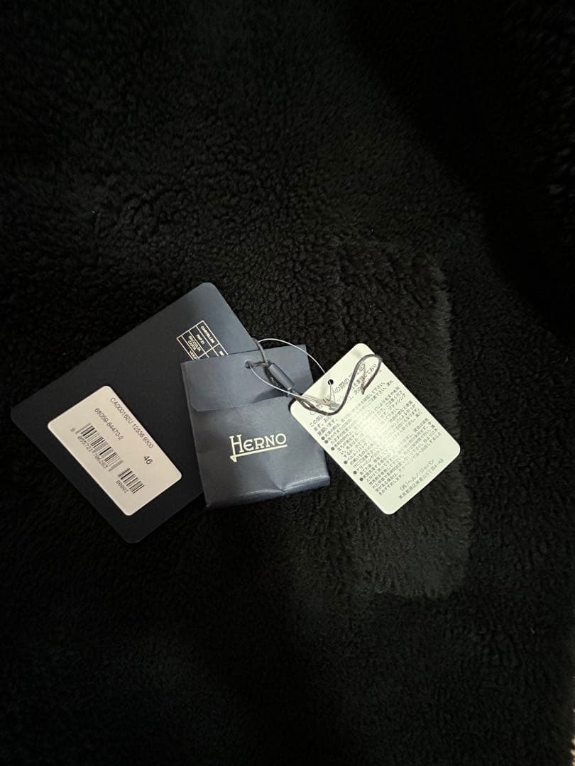HERNO ヘルノ　テディベア　エコファーコート　ブラック　46