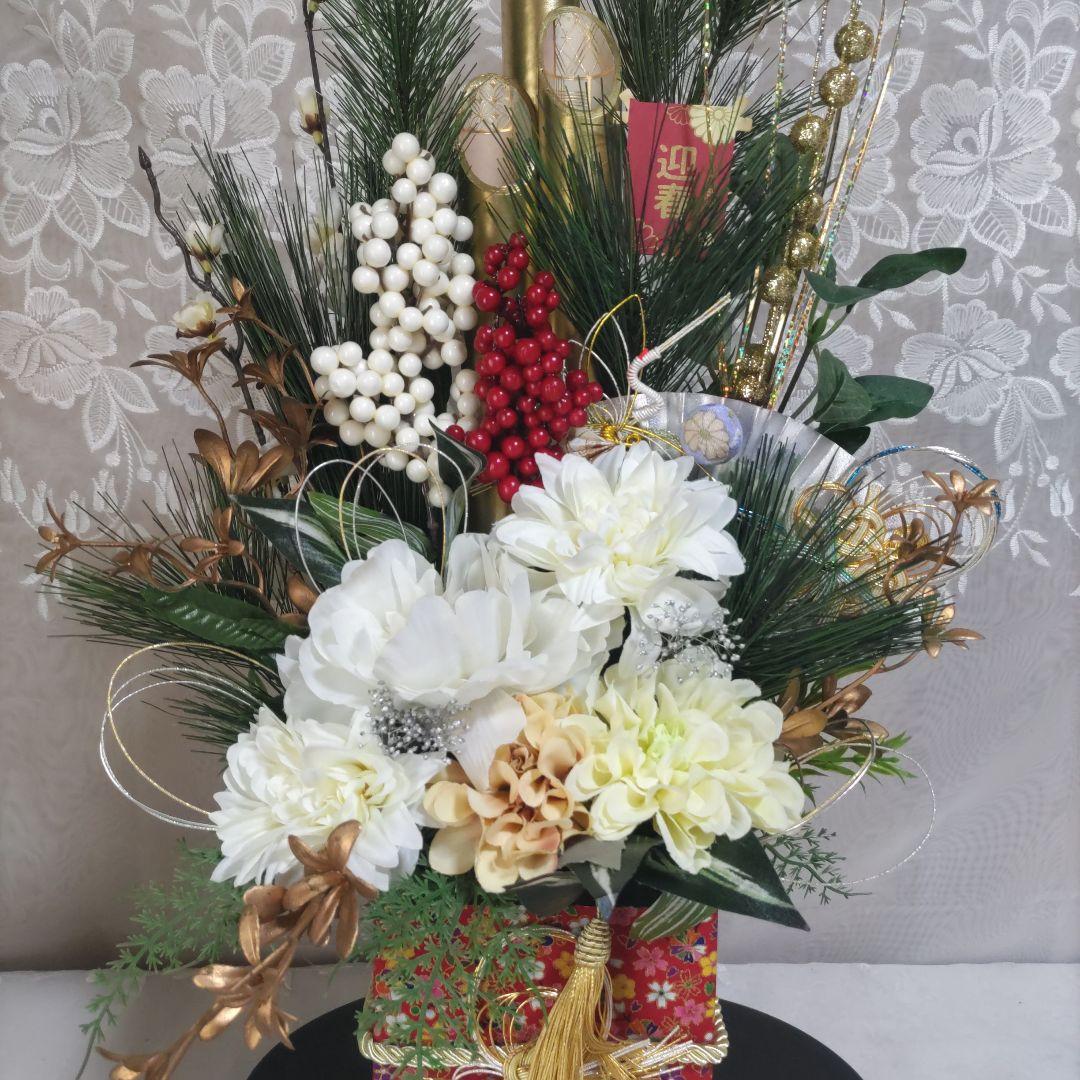 和風モダンお正月門松フラワーアレンジメント
