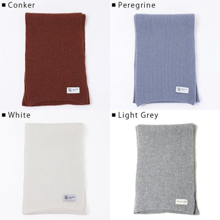 Johnstons of Elgin カシミヤ ニットマフラー　ジョンストンズ