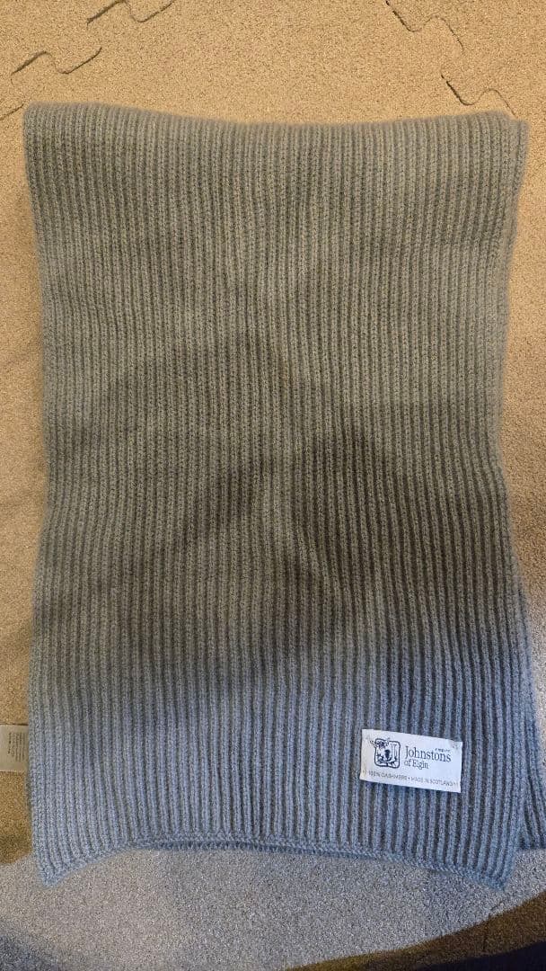 Johnstons of Elgin カシミヤ ニットマフラー　ジョンストンズ