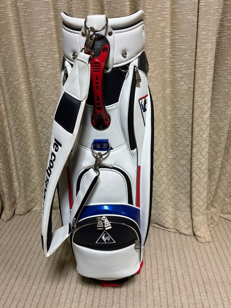 le coq sportif キャディバッグ ホワイト/ブラックおまけ付き