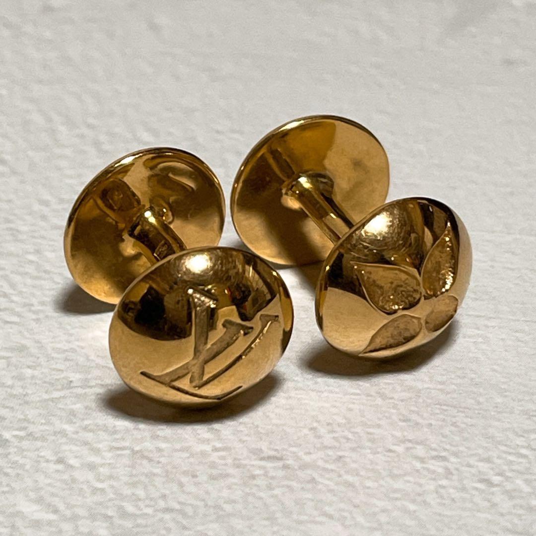 LOUIS VUITTON カフス ブトン ドゥ マンシェット タイガ ゴールド