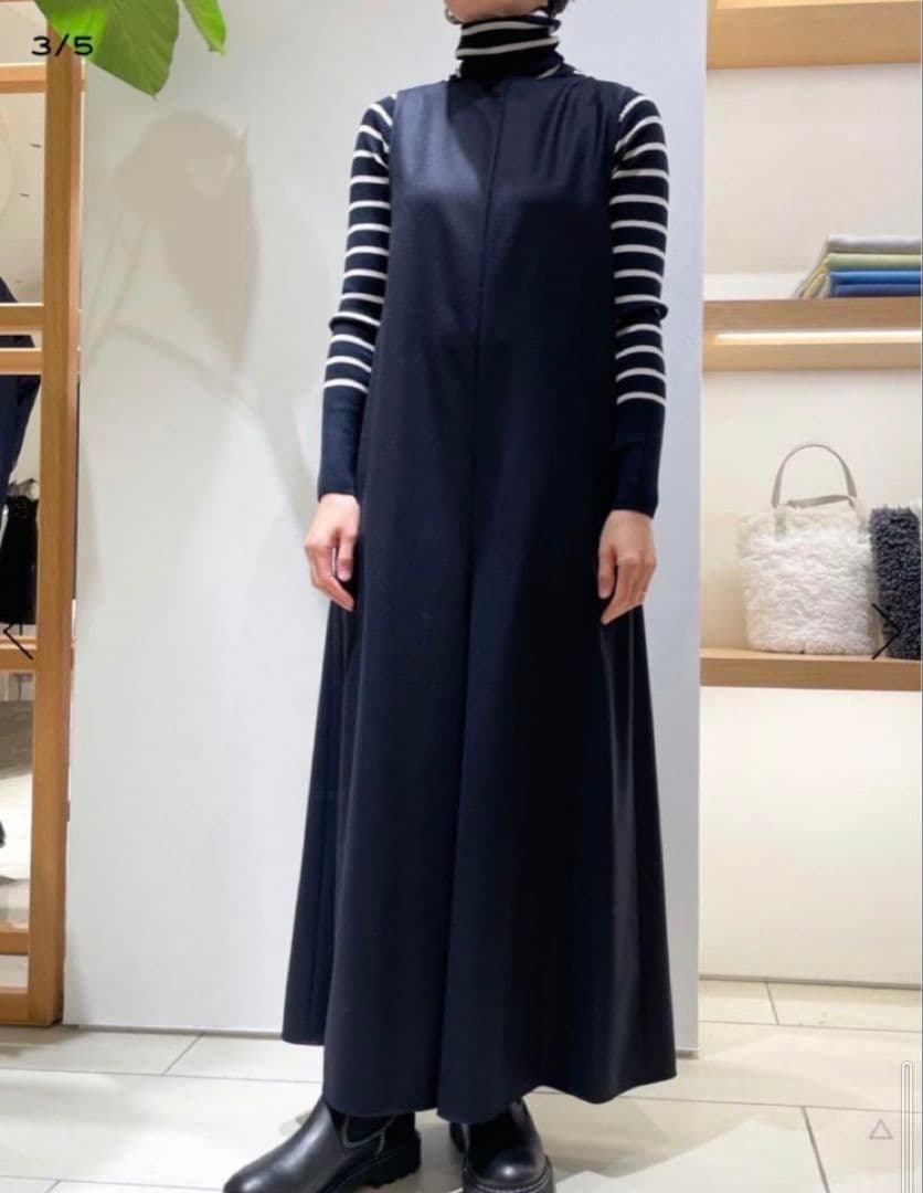 GALERIE VIE ウールフランネル オールインワン ブラック 2022AW