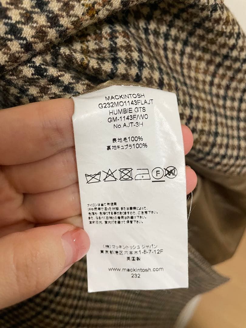 MACKINTOSH チェスターコート チェック柄　34