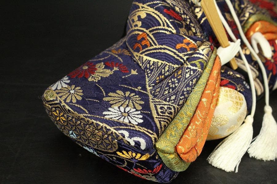 お雛様 親王飾り 木目込 大内人形 台付き 美品 707