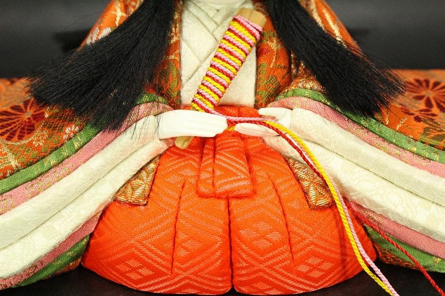 お雛様 親王飾り 木目込 大内人形 台付き 美品 707