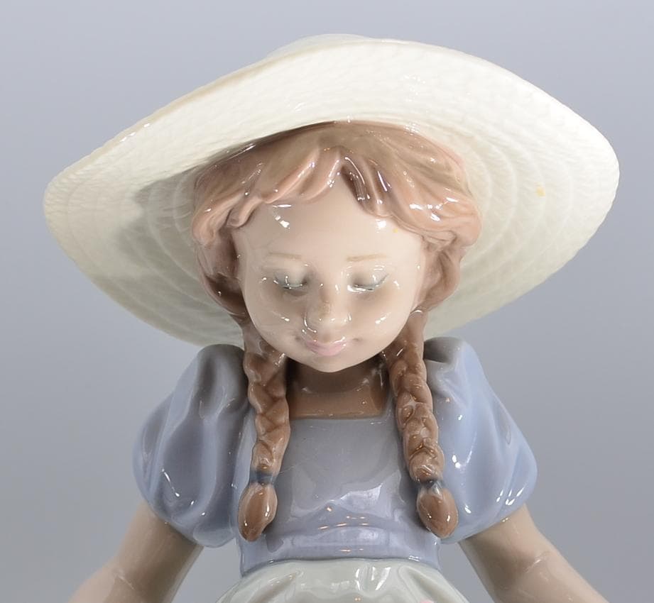 豊かな花かご　＃6756　★リヤドロ　スペイン　光沢仕上げ　絶版　ヴィンテージ