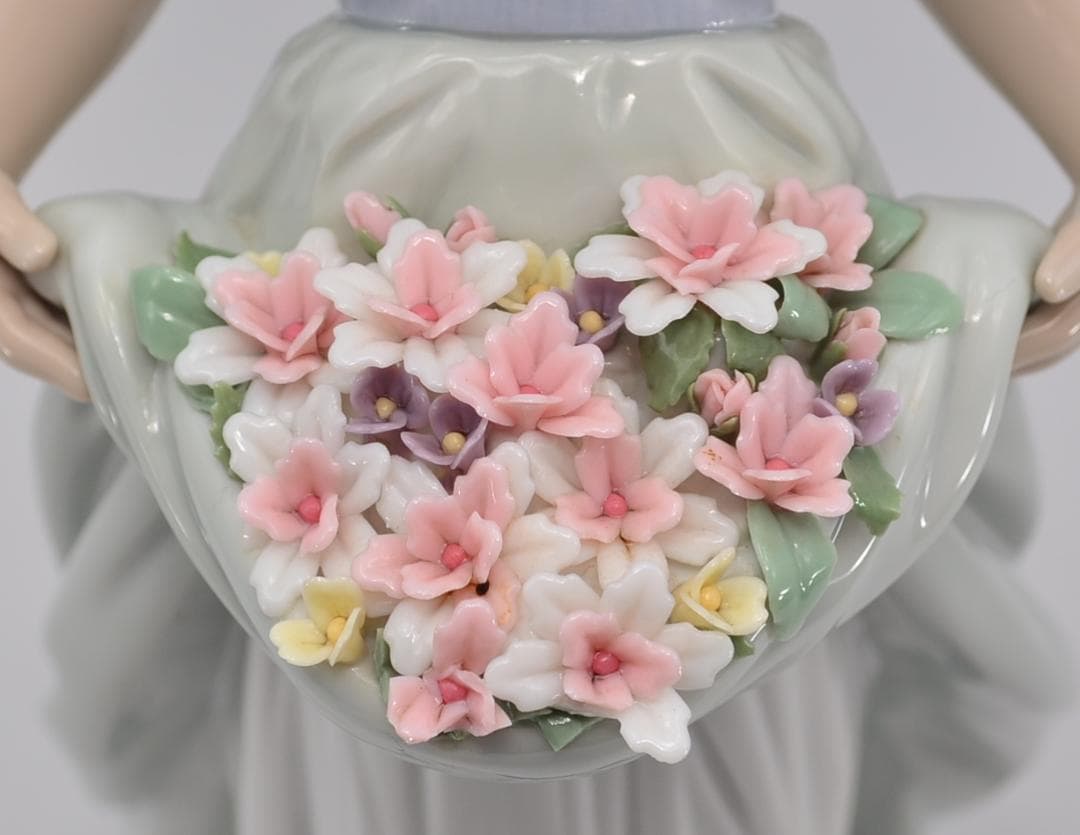 豊かな花かご　＃6756　★リヤドロ　スペイン　光沢仕上げ　絶版　ヴィンテージ