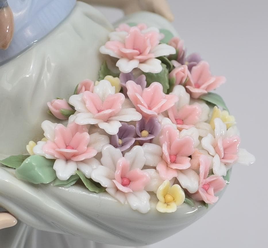 豊かな花かご　＃6756　★リヤドロ　スペイン　光沢仕上げ　絶版　ヴィンテージ