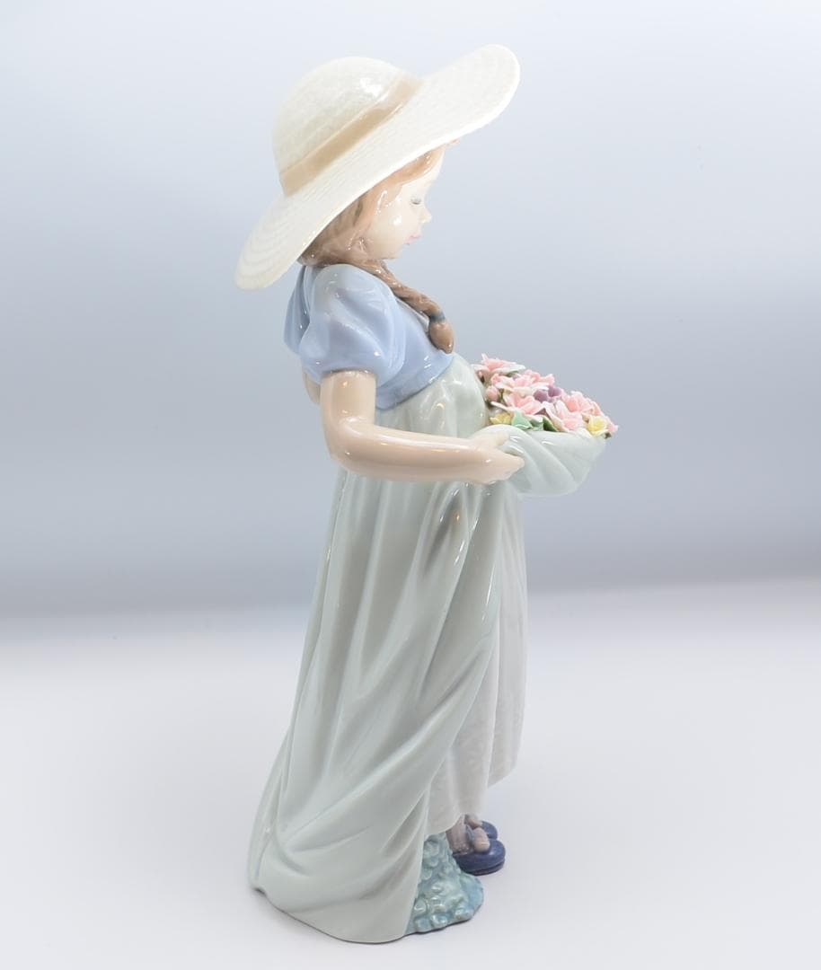 豊かな花かご　＃6756　★リヤドロ　スペイン　光沢仕上げ　絶版　ヴィンテージ