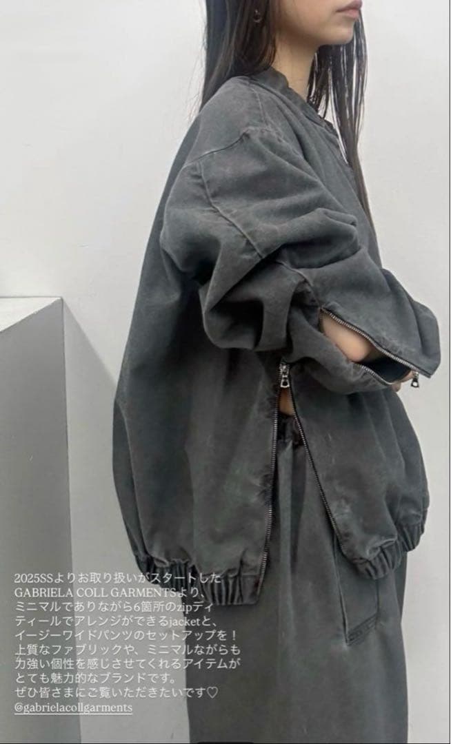 ジャケット・アウター GABRIELA COLL GARMENTS 25SS ZIPPERJACKET