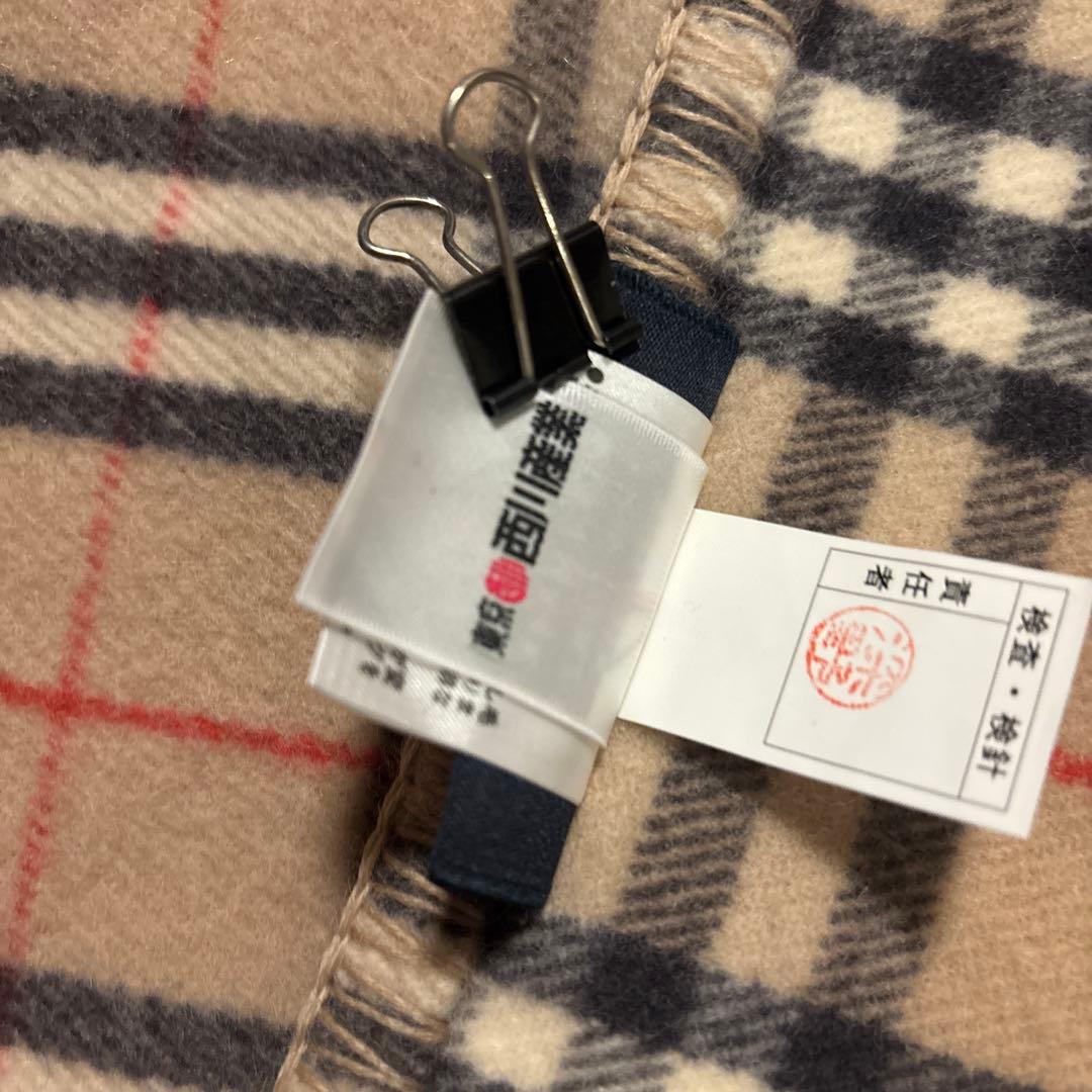 BURBERRY LONDONウール100% 膝掛け　ブランケット