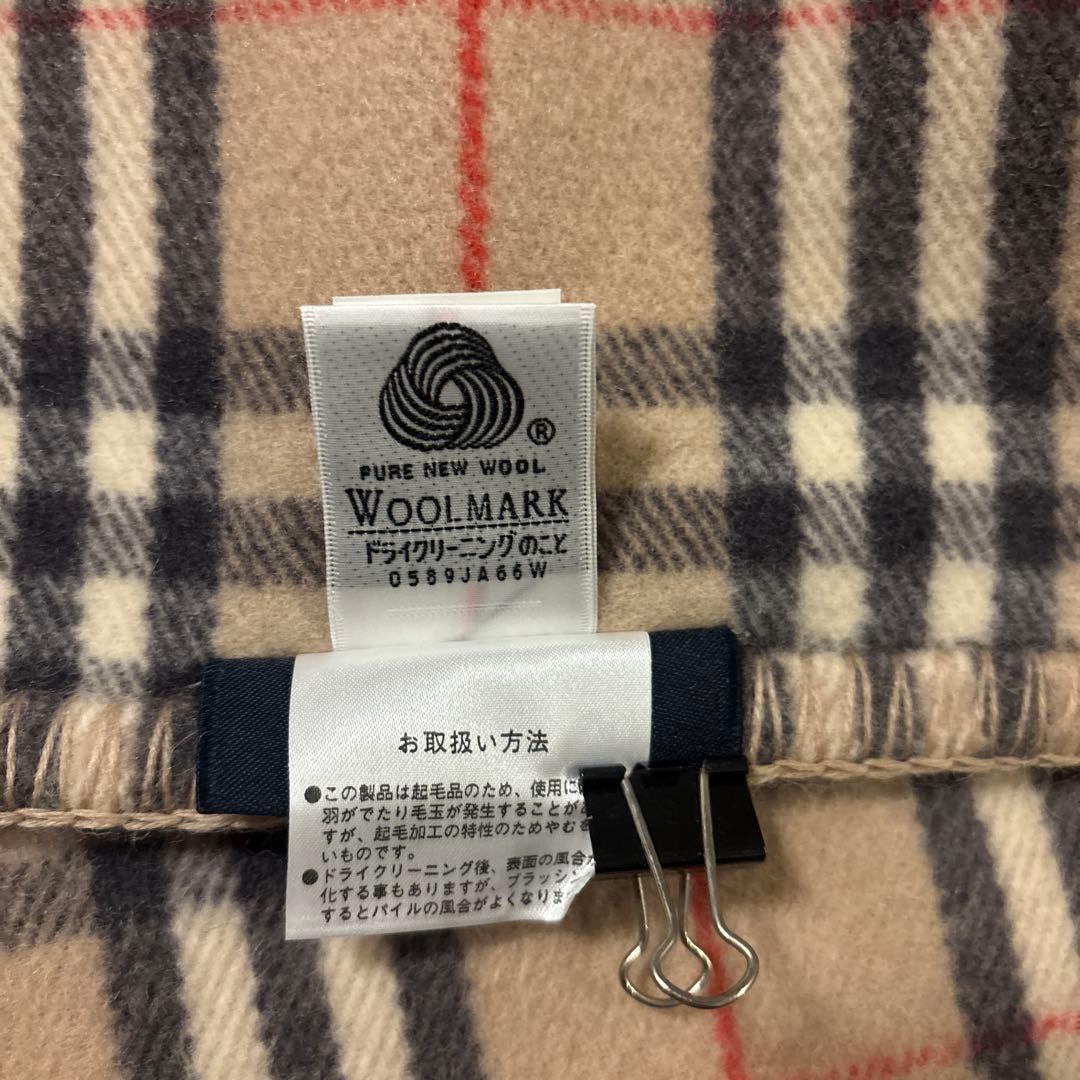 BURBERRY LONDONウール100% 膝掛け　ブランケット