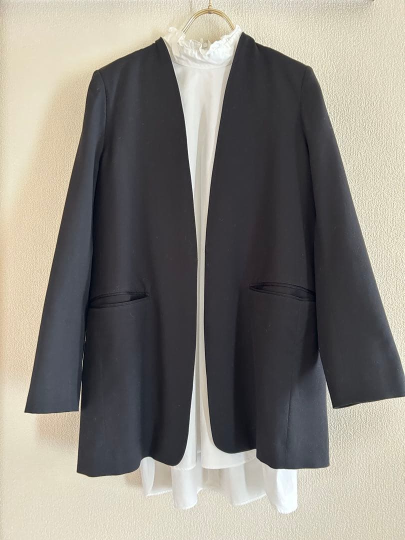 【超美品】アパルトモン DRAGO No Collar Jacket 黒