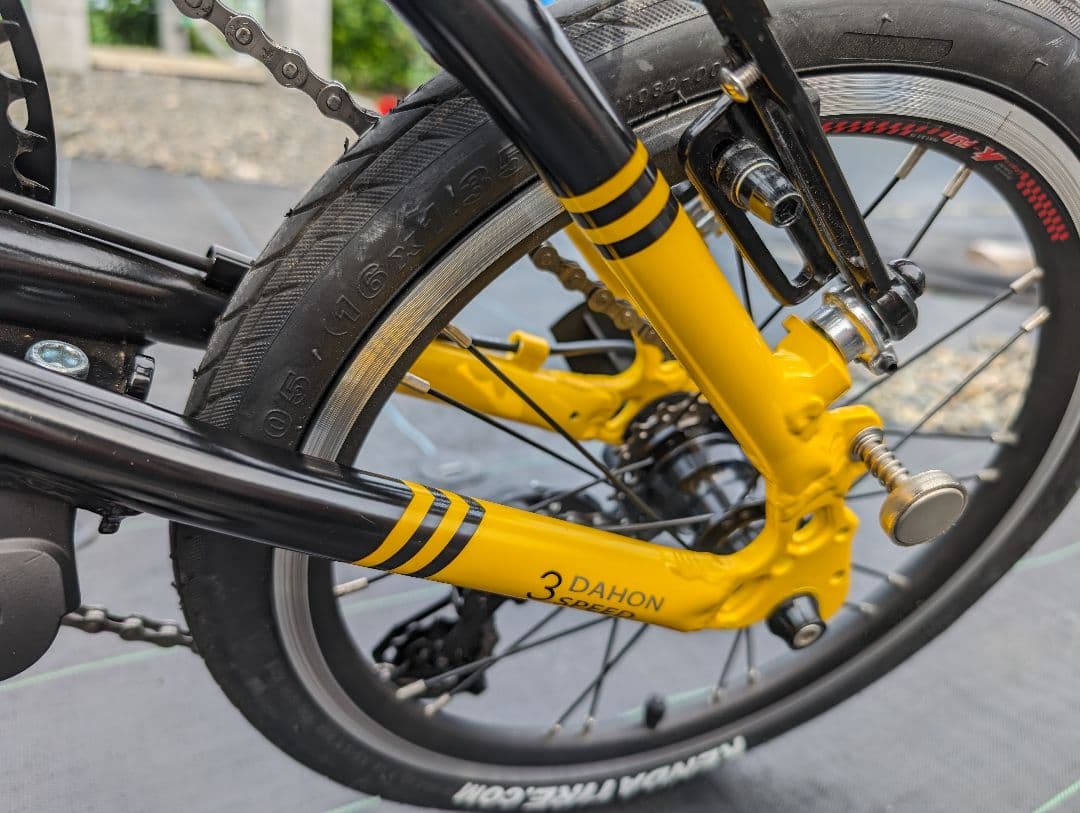 DAHON ダホン K3 3スピート◆折り畳み自転車◆黄色◆試乗のみ極美品！