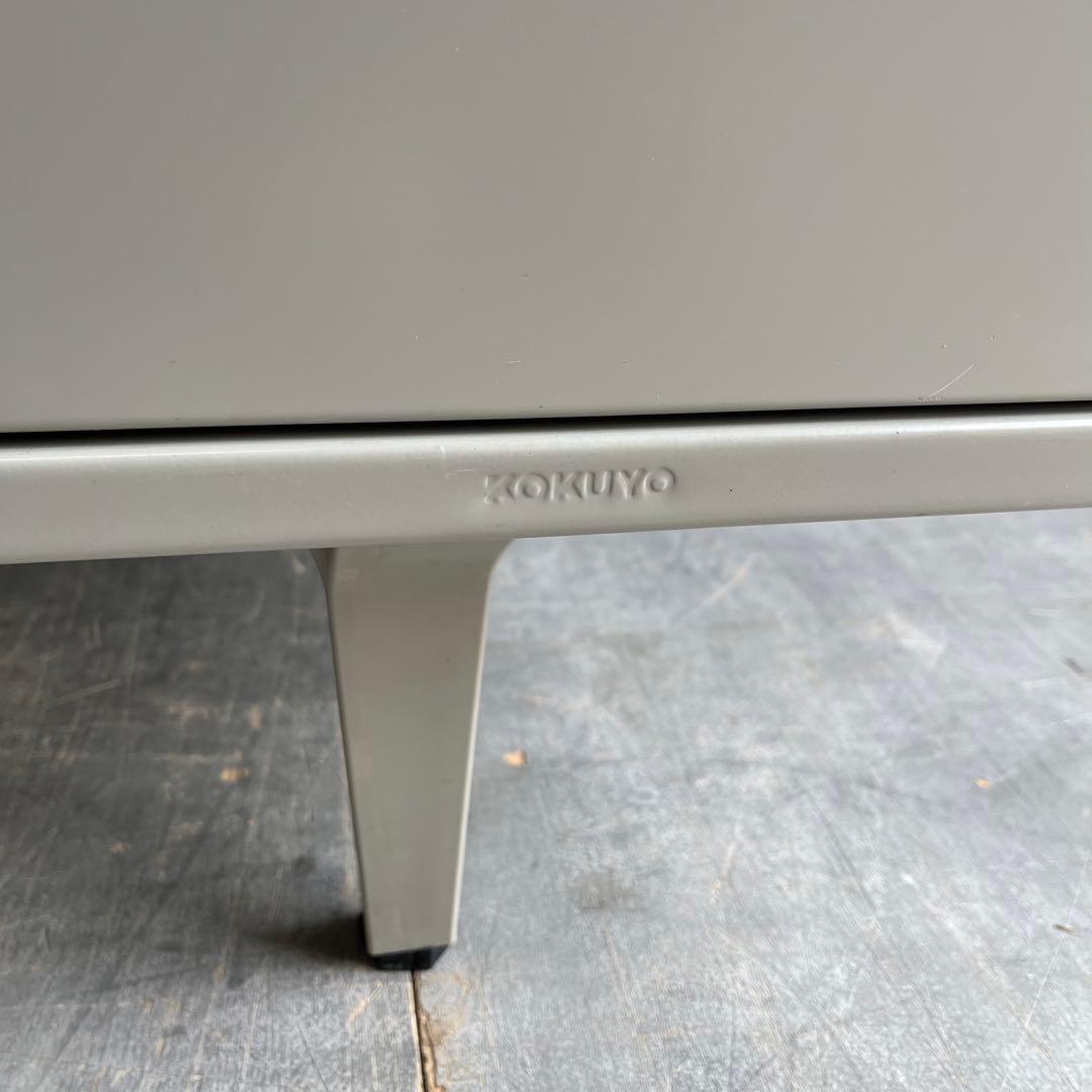 KOKUYO インダストリアル スチール デスク レトロ 両袖机 オフィス 鍵付
