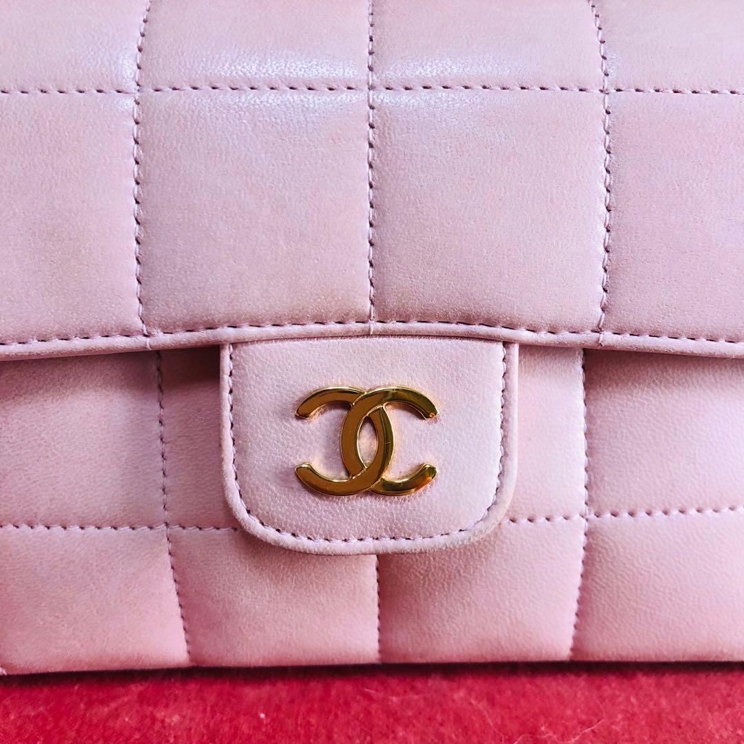 CHANEL シャネル チェーンショルダーバッグ ラムスキン カメリア