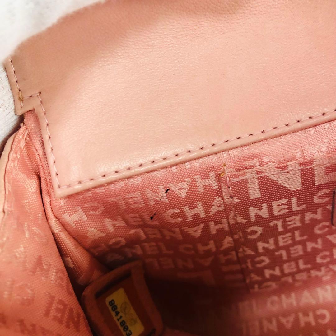 CHANEL シャネル チェーンショルダーバッグ ラムスキン カメリア