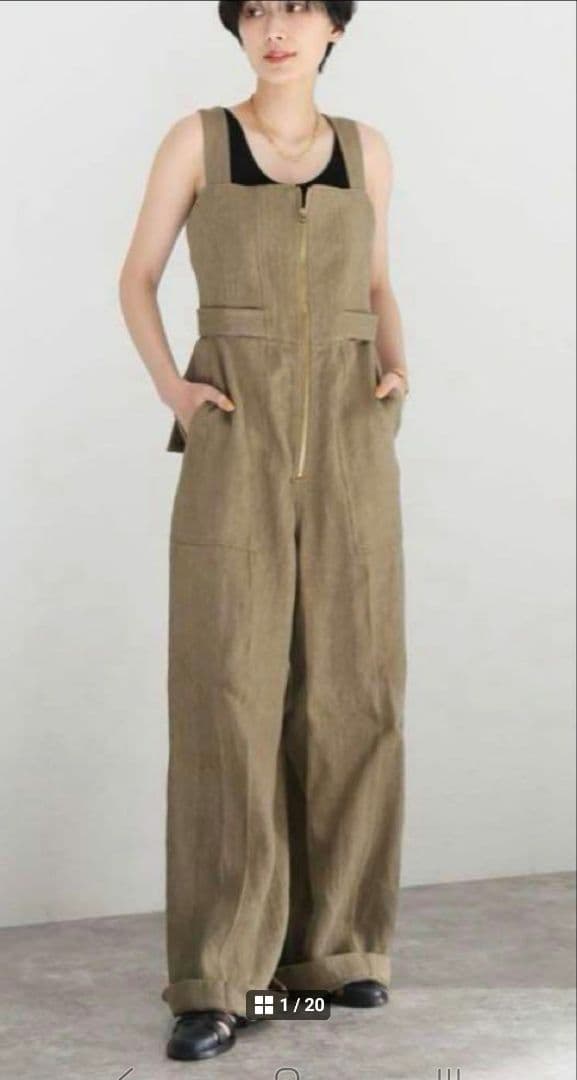 INSCRIRE リネンサロペット 36