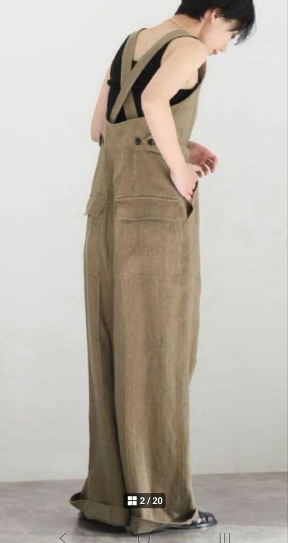 INSCRIRE リネンサロペット 36