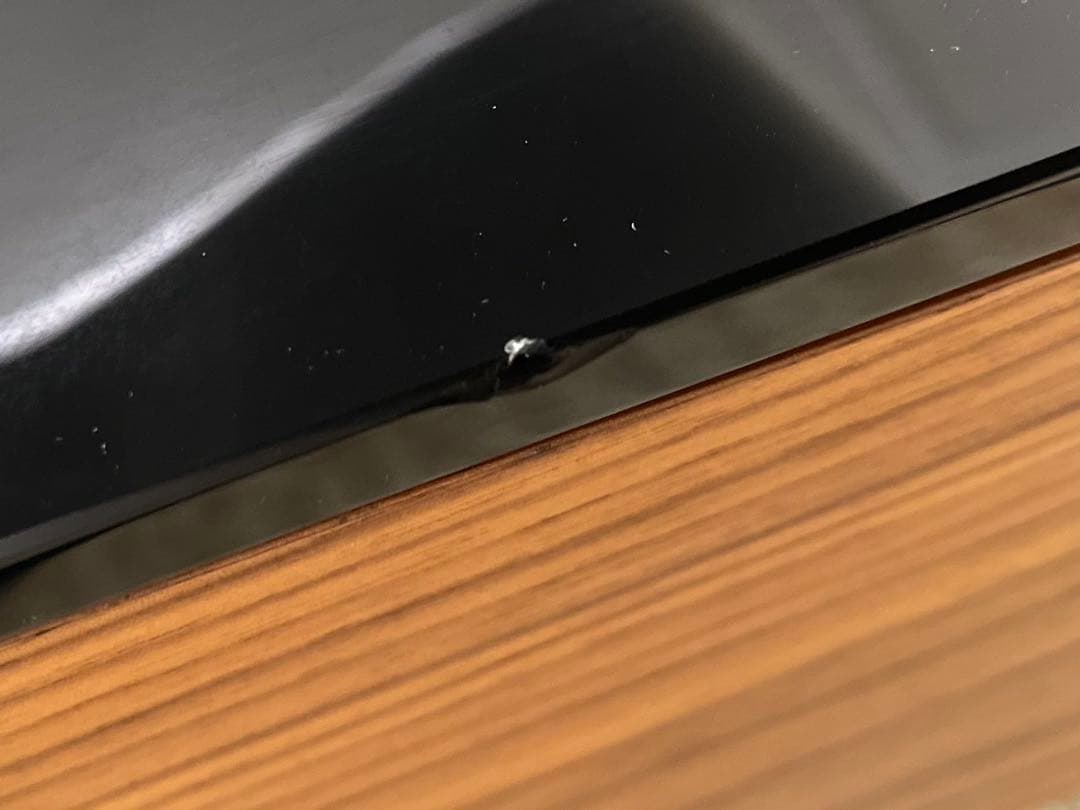 【SALE中！】木製 黒ガラステーブル　引取り限定！【三重県四日市市】1m×1m