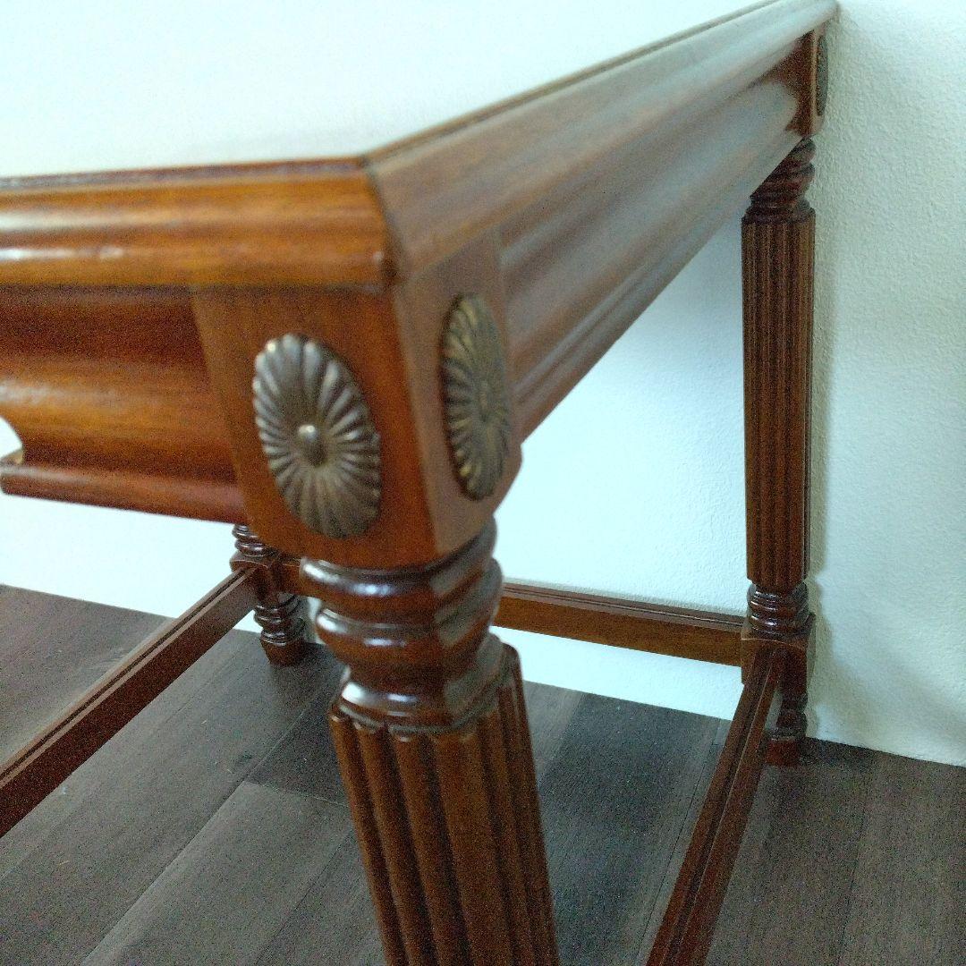 ✩アンティークテーブル ＋折り畳みテーブルセット　ダークブラウン　美品✩