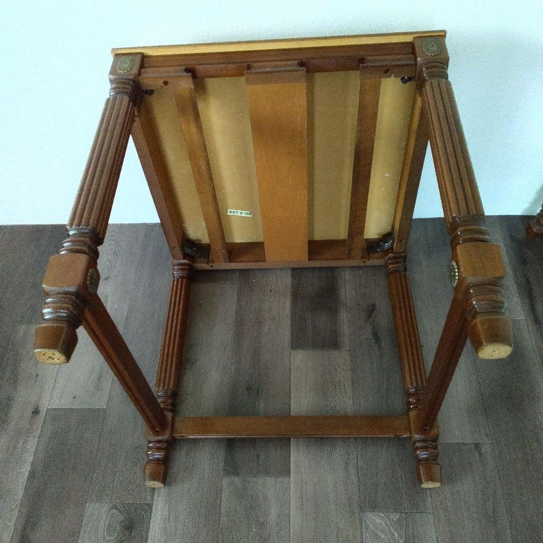 ✩アンティークテーブル ＋折り畳みテーブルセット　ダークブラウン　美品✩