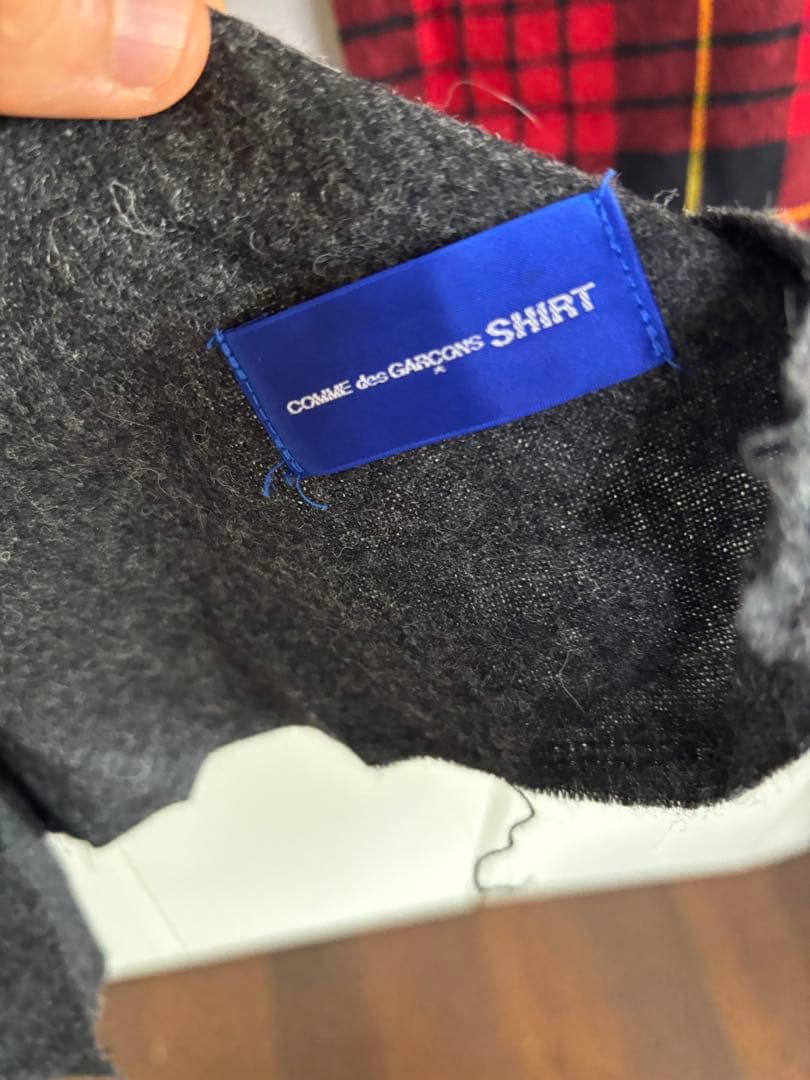 commedesgarconsshirt チェックマフラー