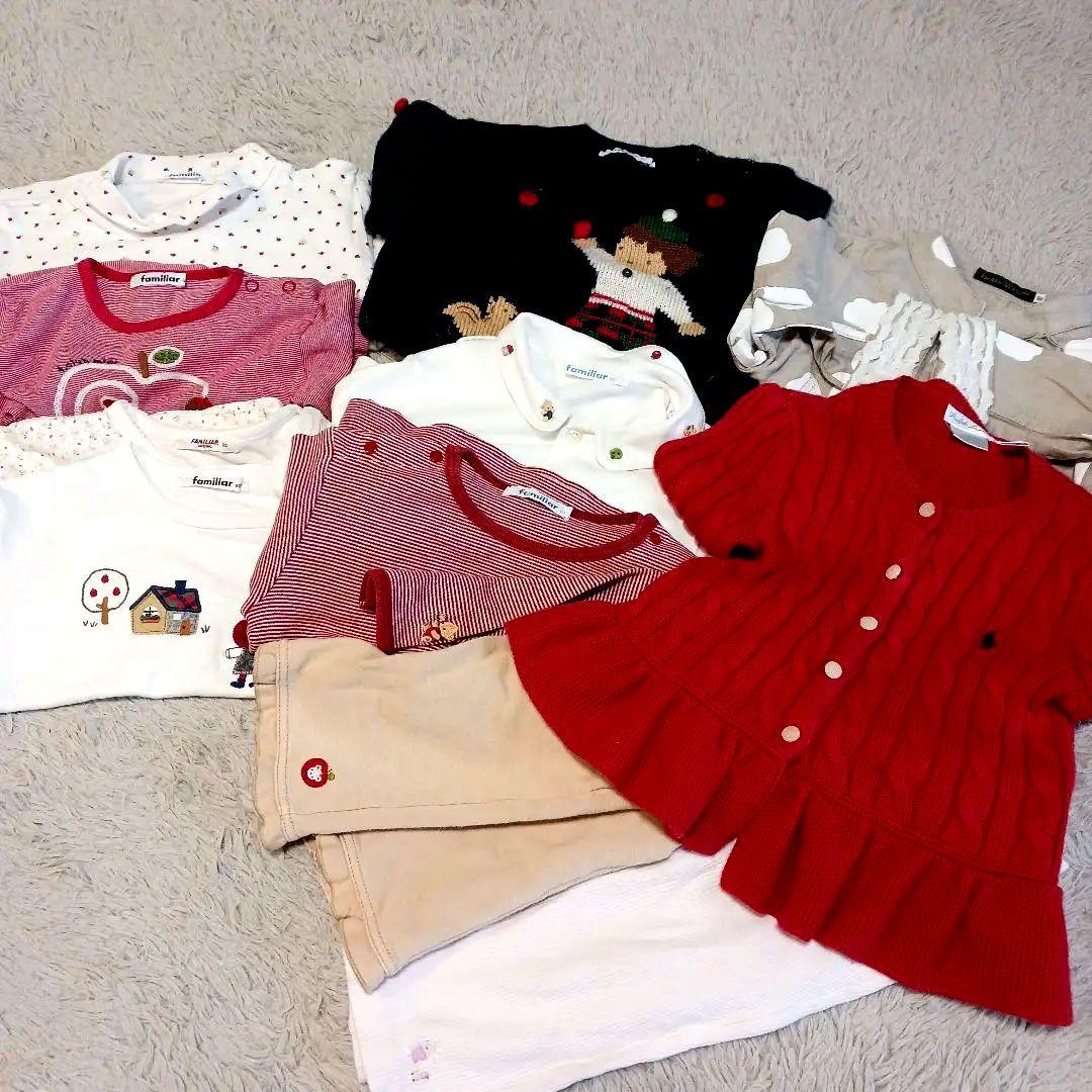 ファミリアまとめ売り　ベビー服10点セット90