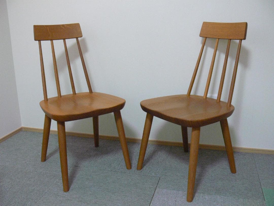 ☆【国産】☆飛騨産業☆ツグミ チェア 　ホワイト・オーク2脚　①/4　④/4