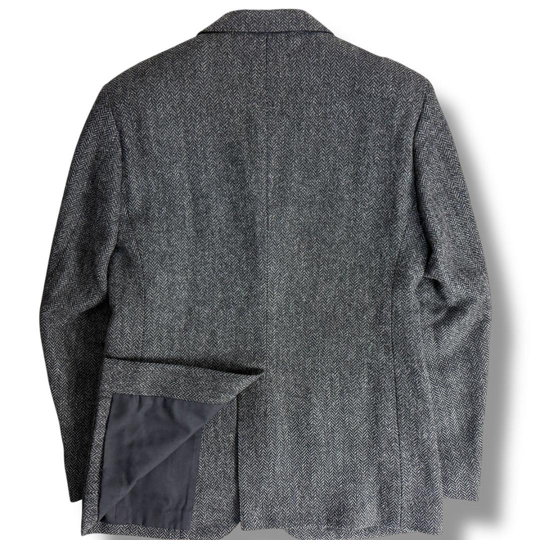 J7403 美品 マーガレットハウエル 包み釦ヘリンボーンツイードジャケット M