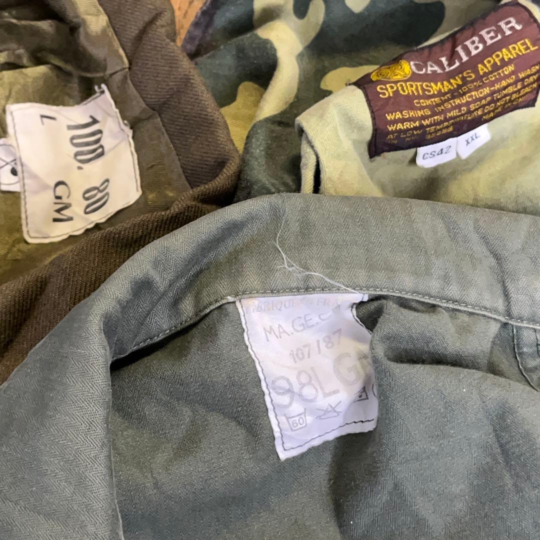 e*a様 B ユーロ古着ミリタリー迷彩カモフラジャケットパンツ長袖類30着セット