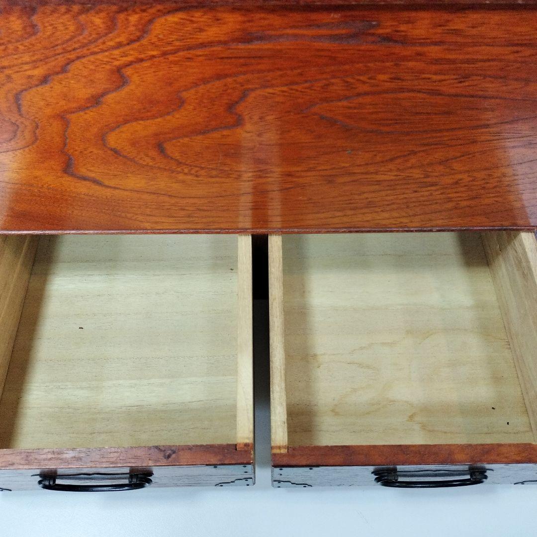 y 木製 和風アンティーク火鉢 引き出し付き