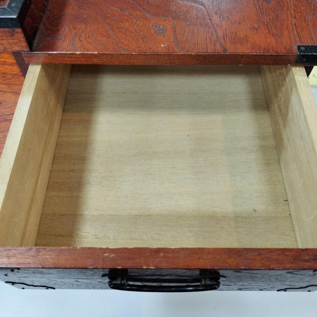 y 木製 和風アンティーク火鉢 引き出し付き