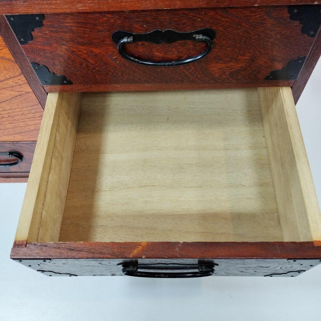 y 木製 和風アンティーク火鉢 引き出し付き